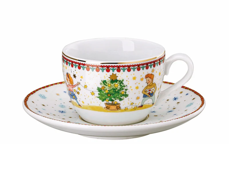 Hutschenreuther Sammelkollektion 2024 Weihnachtsleuchten Cappuccinotasse 2tlg