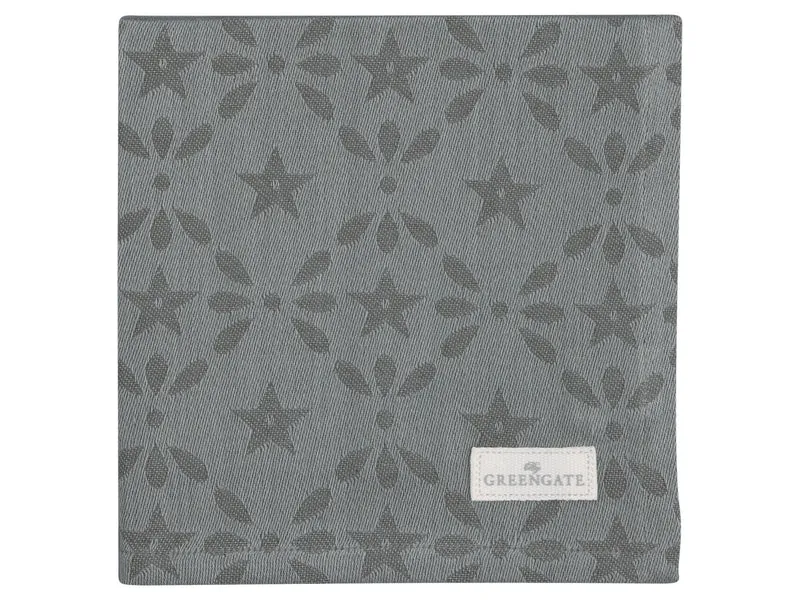 Greengate Courtney Stoffserviette jacquard grey 40x40cm