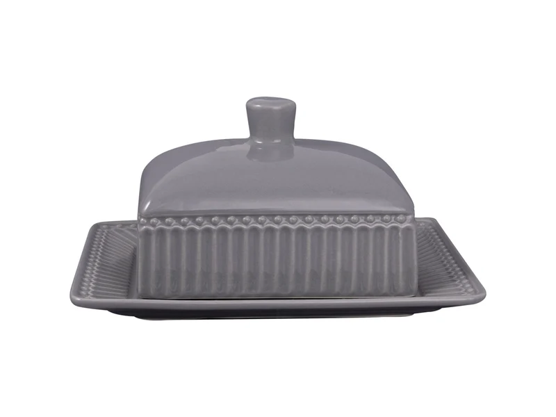 Greengate Alice Butterdose stone grey medium 17x14cm
