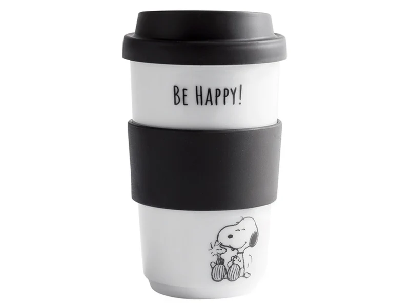 KAHLA Peanuts Be Happy Becher + Trinkdeckel + Banderole 0,4l