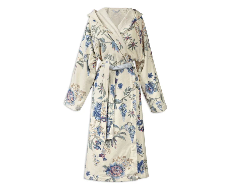 PIP STUDIO Secret Garden Bademantel white blue XL (1Stück)
