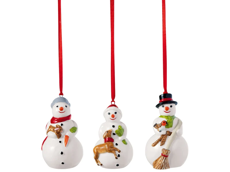 Villeroy & Boch Nostalgic Ornaments Ornamente Schneemänner 3tlg