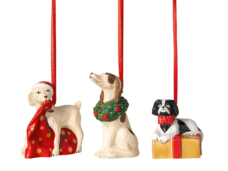 Villeroy & Boch Nostalgic Ornaments Ornamente Hunde 3tlg