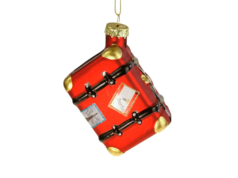Werner Voß Koffer Glashänger rot 7x11cm