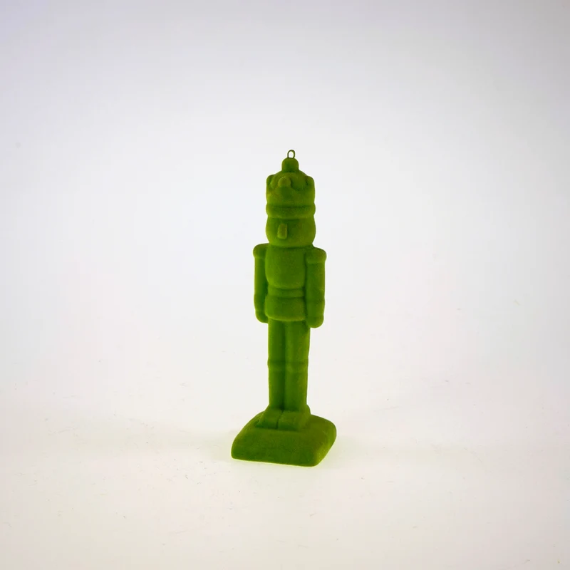 Werner Voß Nussknacker grün beflockt 16cm