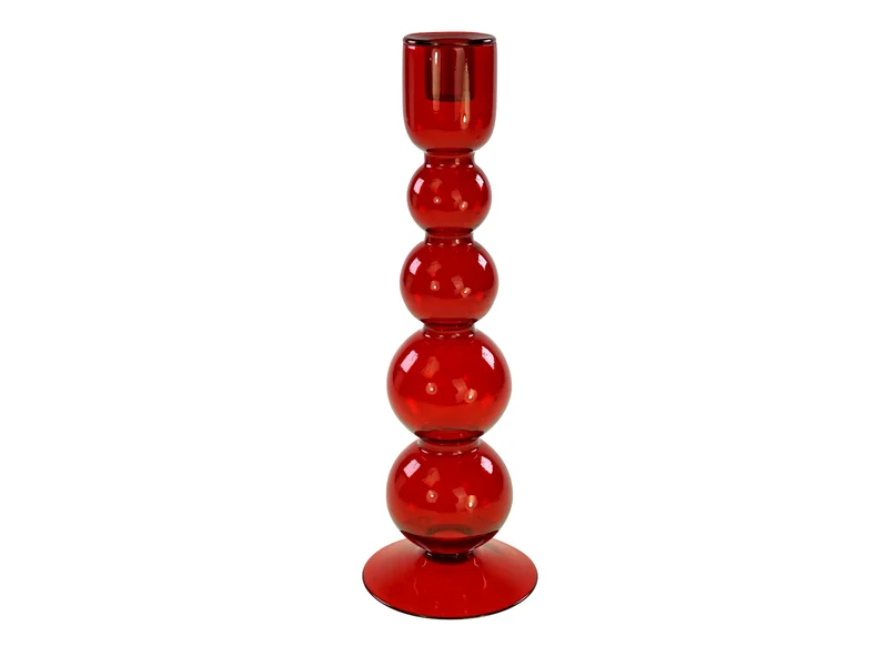 Werner Voß Bubble Kerzenleuchter rot 30cm