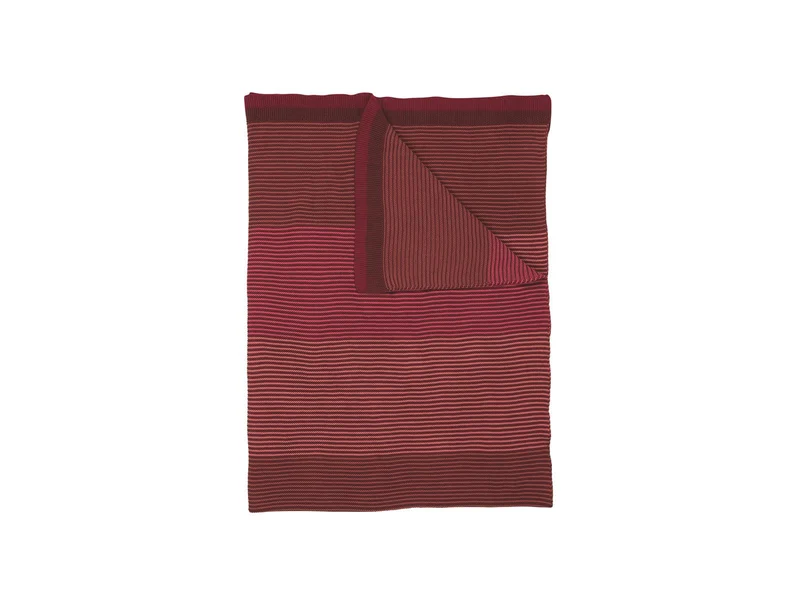 PIP STUDIO Blockstripe Tagesdecke gestrickt Throw pink 130x170cm (1 Stück)