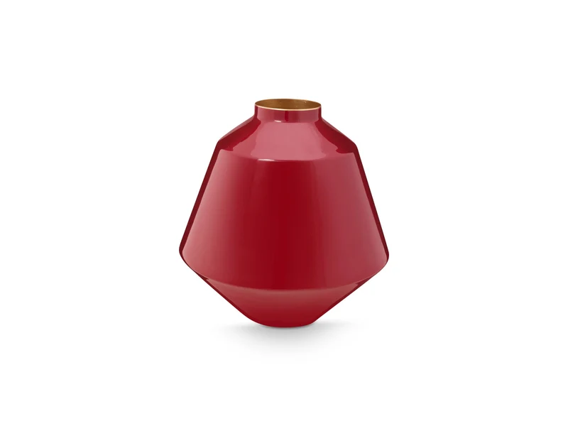 PIP STUDIO Vase Metall dunkelrot 35cm