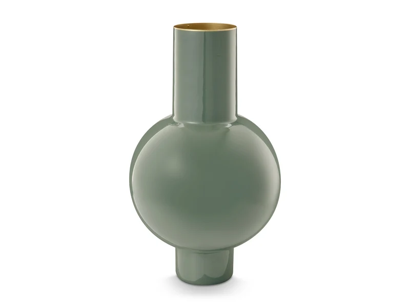 PIP STUDIO Vase Metall mittel grün 24x40cm