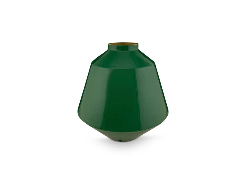 PIP STUDIO Vase Metall dunkelgrün 35cm