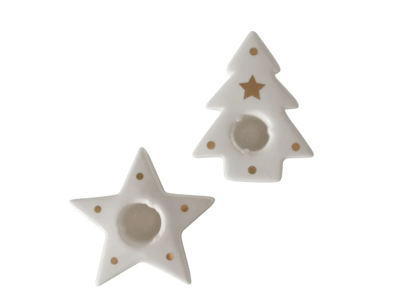 Boltze Bryno Kerzenleuchter weiß sortiert 8,8cm (1 Stück)