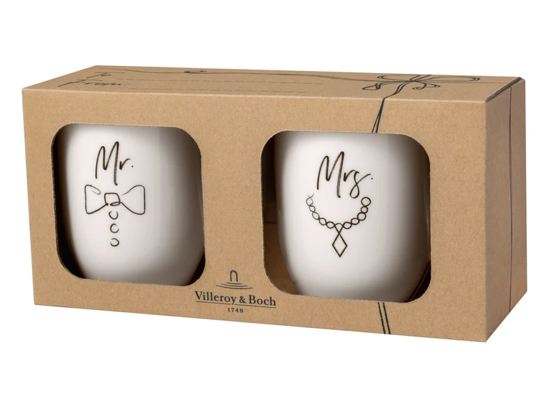 Villeroy & Boch Statement Mr and Mrs Henkelbecher 0,29l Set 2tlg