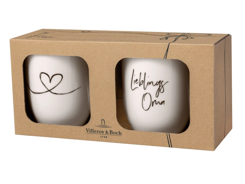 Villeroy & Boch Statement Henkelbecher Lieblingsoma 0,29l Set 2tlg