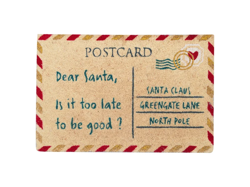 Greengate Xmas letter Fussmatte white 40x60cm