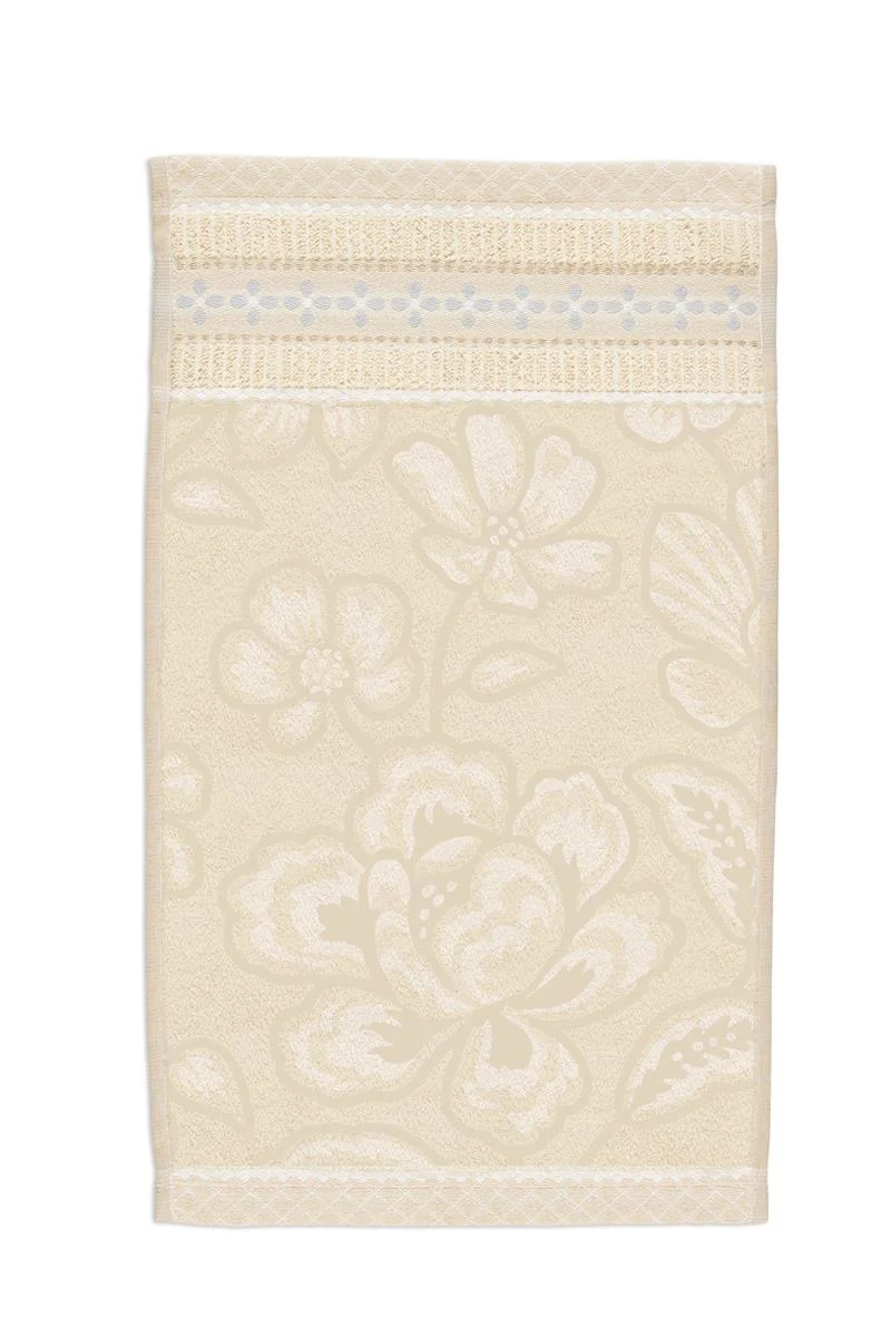 PIP STUDIO Jasmin Jaquard Gästehandtuch sand 30x50cm (1 Stück)