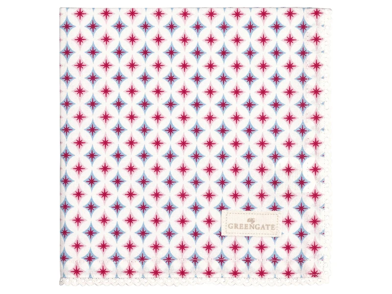 Greengate Novella Stoffserviette mit Spitze white 40x40cm