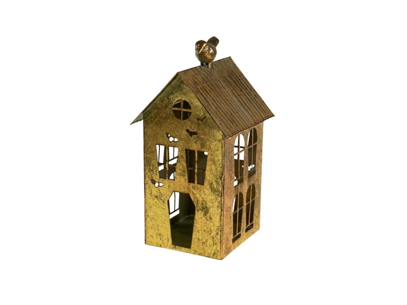Werner Voß Teelichthalter Haus gold 23cm