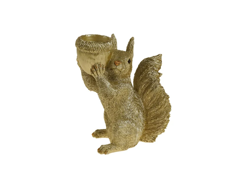 Werner Voß Eichhörnchen Kerzenhalter gold 19,5cm