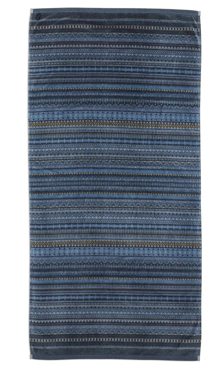 PIP STUDIO Geometric Print Duschtuch dark blue 70x140cm (1 Stück)