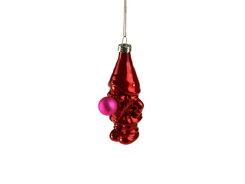 Werner Voß Bob van Bubbles Glashänger rot 10cm