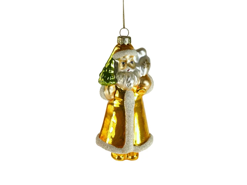 Werner Voß Santa Glashänger gelb 13cm
