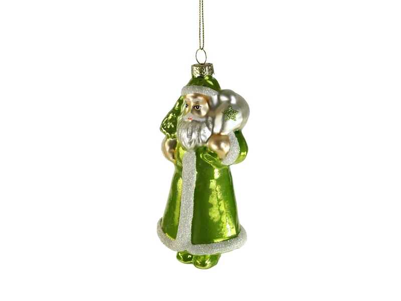 Werner Voß Santa Glashänger grün 13cm